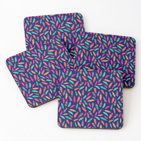 Item preview, Colorful Floating Feathers designed and sold by KrisInStitches.