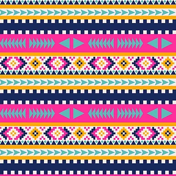 Artwork thumbnail, Colorful Aztec by KrisInStitches