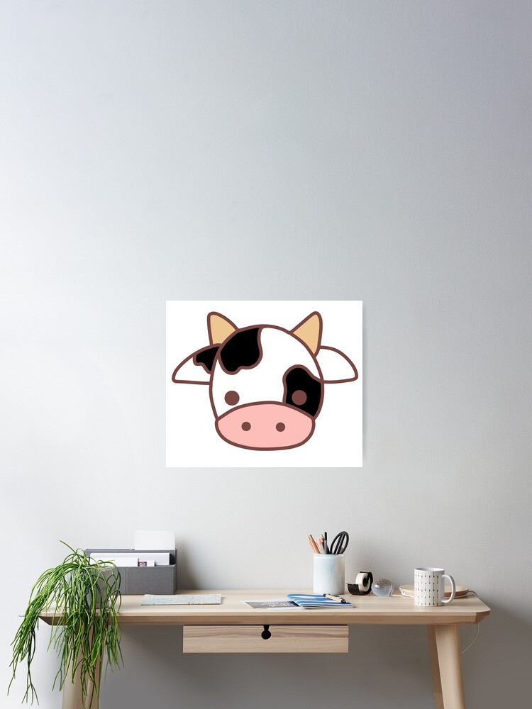 Cute cow drawing Poster