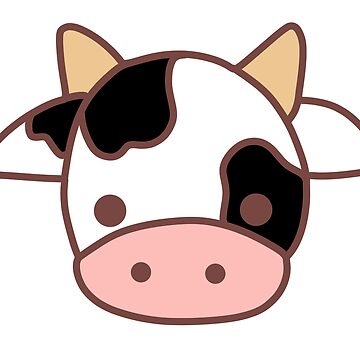 Cute cow, green cow, kawaii cow  Photographic Print for Sale by CastiloART