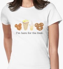 Here for the food. Women's Fitted T-Shirt