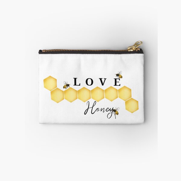 Item preview, Illustration of honey bees flying around honeycombs. Love honey lettering  designed and sold by AriadnaArt.