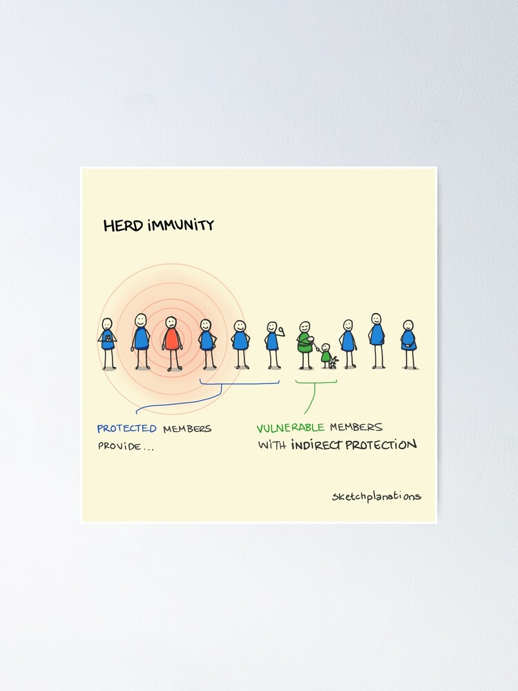 Herd immunity Poster for Sale by sketchplanator