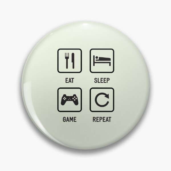 Item preview, Eat, Sleep, Game, Repeat - Frustrated Gamer - Monoline Version designed and sold by Exertion.