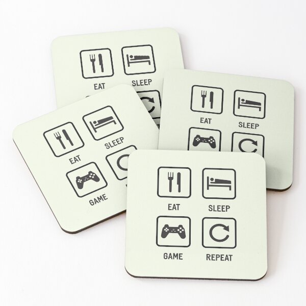 Item preview, Eat, Sleep, Game, Repeat - Frustrated Gamer - Monoline Version designed and sold by Exertion.