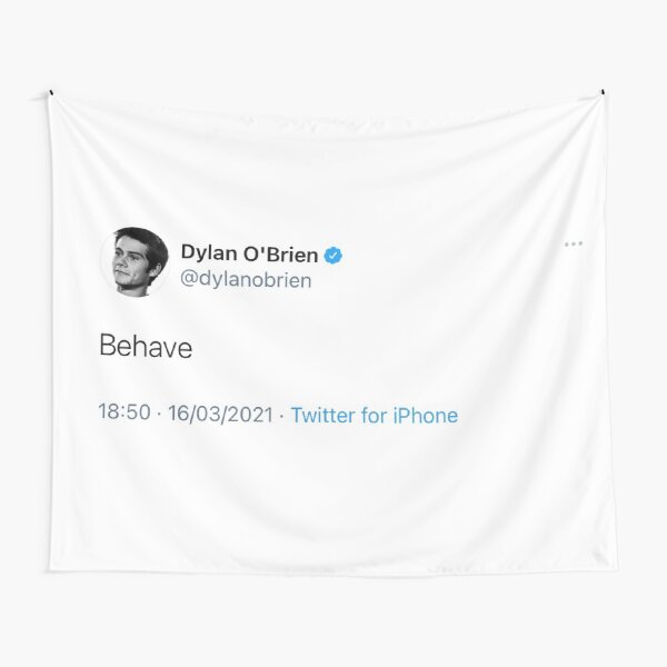 Item preview, dylan o’brien behave tweet designed and sold by clio28.
