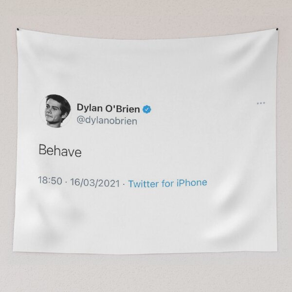 Item preview, dylan o’brien behave tweet designed and sold by clio28.