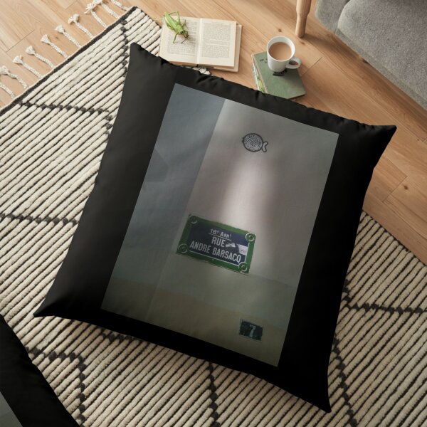Romantic Paris - Rue André Floor Pillow