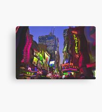 Melting in Times Square Canvas Print