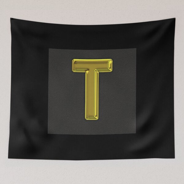 Item preview, Uppercase T in gold designed and sold by leobrix.