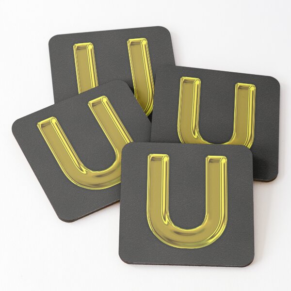 Item preview, Uppercase U in gold designed and sold by leobrix.
