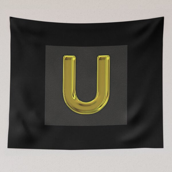 Item preview, Uppercase U in gold designed and sold by leobrix.