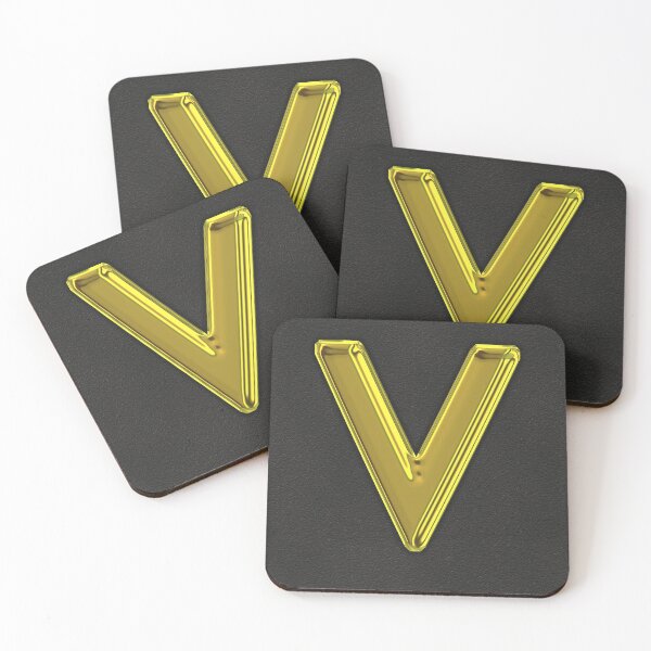Item preview, Uppercase V in gold designed and sold by leobrix.