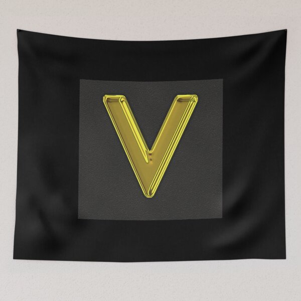 Item preview, Uppercase V in gold designed and sold by leobrix.