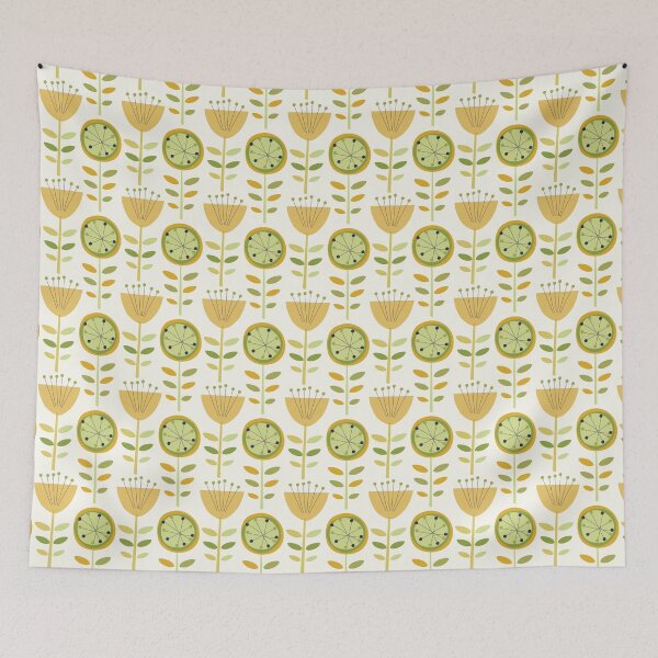 Item preview, Mid-Century Modern Floral Gold designed and sold by Barbara Pixton.