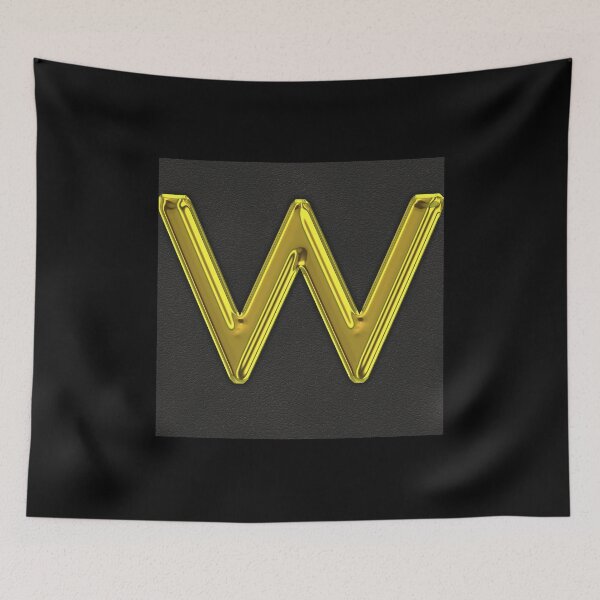 Item preview, Uppercase W in gold designed and sold by leobrix.