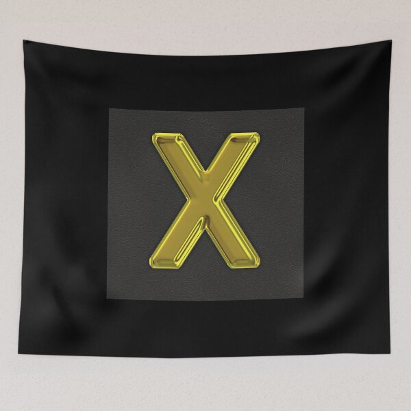 Item preview, Uppercase X in gold designed and sold by leobrix.