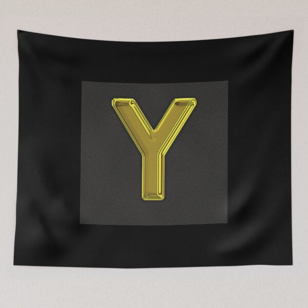 Item preview, Uppercase Y in gold designed and sold by leobrix.