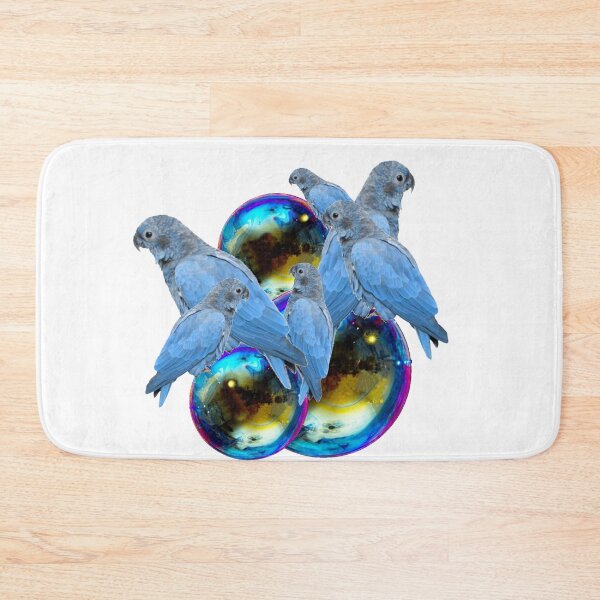 Item preview, ABSTRACTED BABY BLUE PARROTS WITH BLUE BALL DESIGN designed and sold by sharlesart.