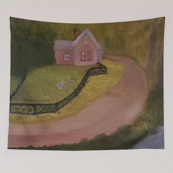 Item preview, Cottage In The Woods oil painting by Tabitha Kremesec designed and sold by Tabitha Kremesec.