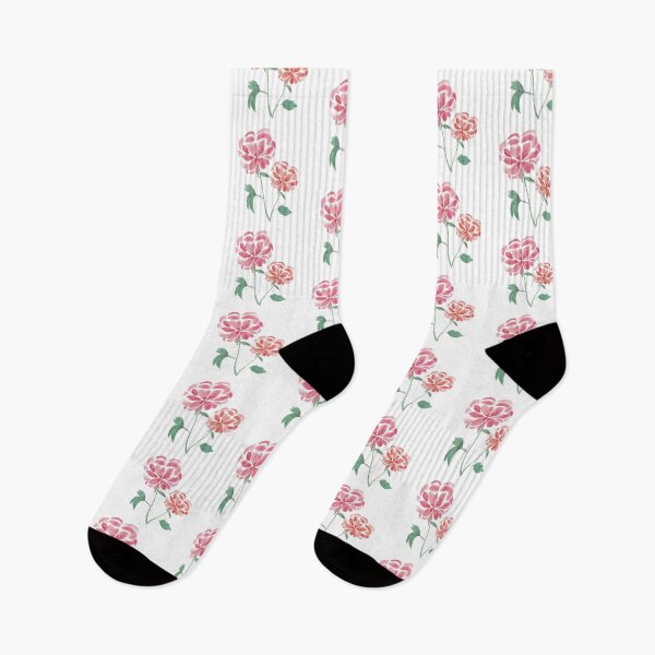 Item preview, Watercolor pink flowers peony peonies very cute watercolour flower roses floral designed and sold by WatercolorFun.