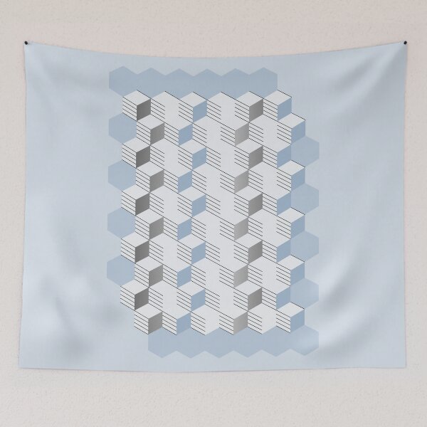 Item preview, Imaginary Cubes (Cerulean) designed and sold by feivours.