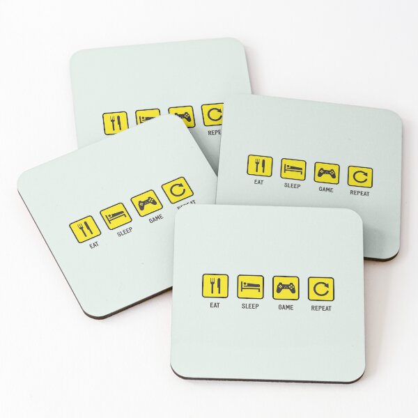 Item preview, Eat, Sleep, Game, Repeat - Frustrated Gamer - Horizontal Version designed and sold by Exertion.