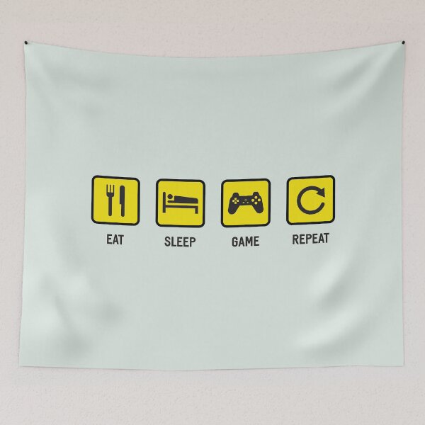 Item preview, Eat, Sleep, Game, Repeat - Frustrated Gamer - Horizontal Version designed and sold by Exertion.