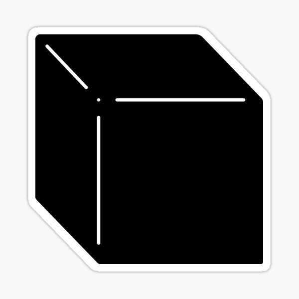 Shapes Cube - Minimalistic Vector Art Sticker