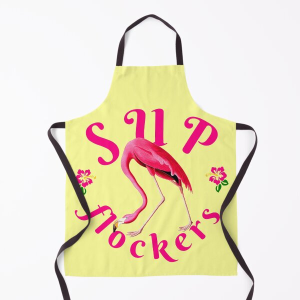 Item preview, Vintage Flamingo on Canary Yellow Funny Quote Sup Flockers designed and sold by ChinStore.