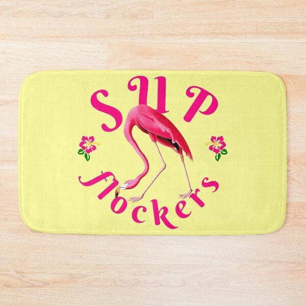 Item preview, Vintage Flamingo on Canary Yellow Funny Quote Sup Flockers designed and sold by ChinStore.
