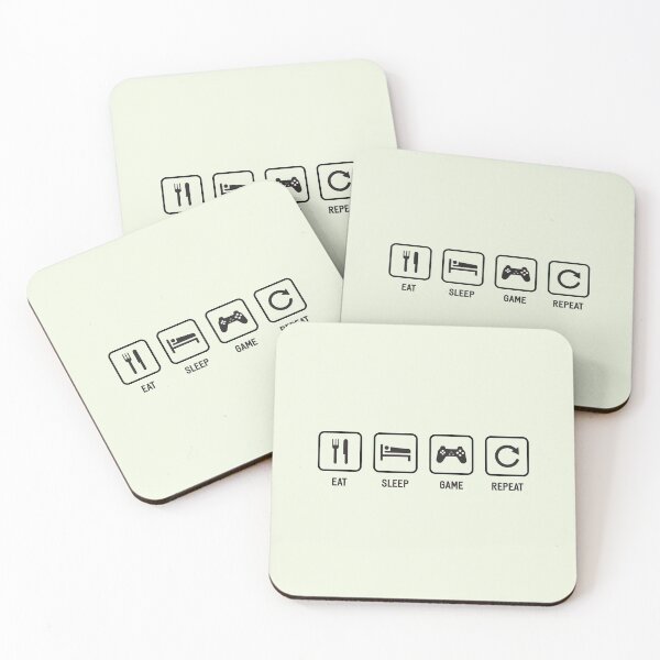 Item preview, Eat, Sleep, Game, Repeat - Frustrated Gamer - Horizontal Version designed and sold by Exertion.