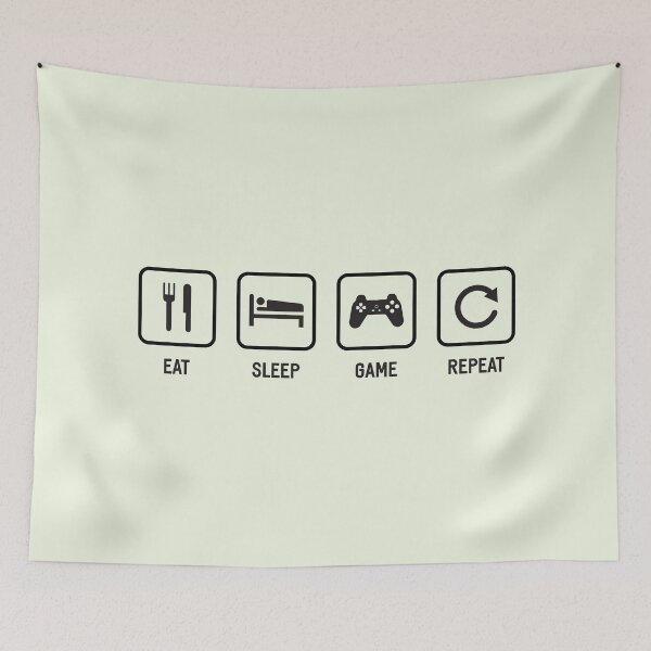 Item preview, Eat, Sleep, Game, Repeat - Frustrated Gamer - Horizontal Version designed and sold by Exertion.