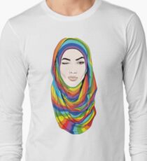 Rainbow hijab Long Sleeve T-Shirt