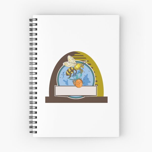 Item preview, Bee Carrying Honey Pot Skep Circle Drawing designed and sold by patrimonio.