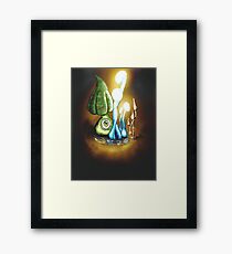 Glow Caps Framed Print
