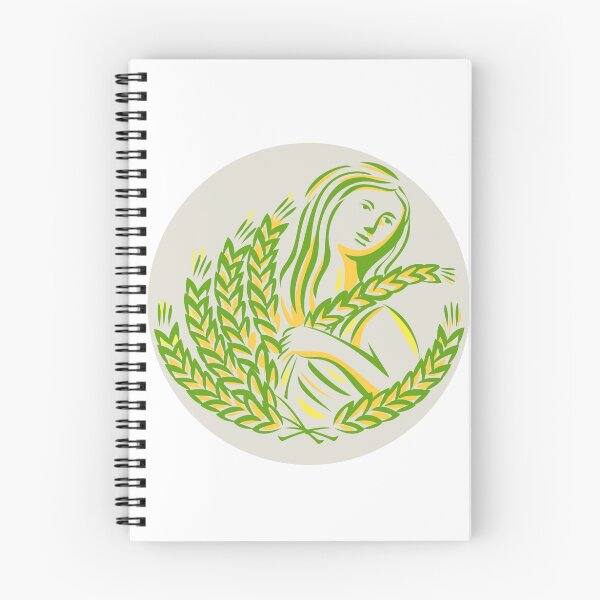 Item preview, Demeter Harvest Wheat Grain Circle Retro designed and sold by patrimonio.