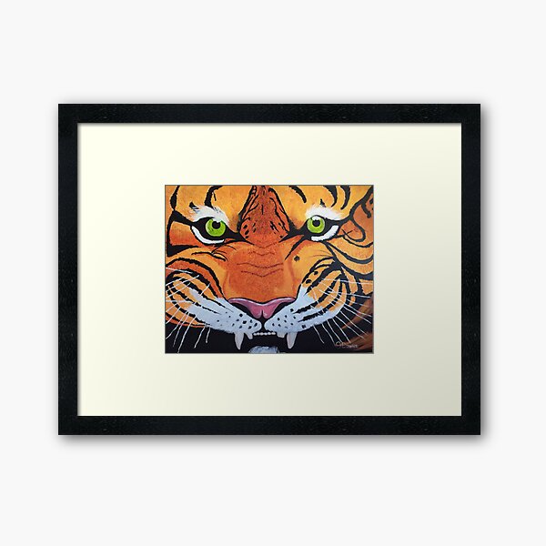 Tiger Snarl Framed Art Print