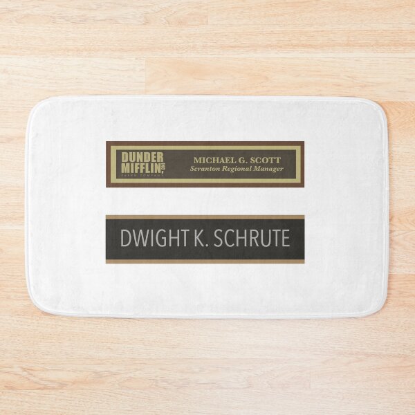 Item preview, michael & dwight’s desk plates designed and sold by carterwood.