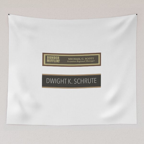 Item preview, michael & dwight’s desk plates designed and sold by carterwood.