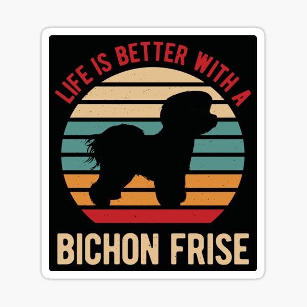 Bichon Frise Crack Sticker Decals Lovely Computer Stickers Dads