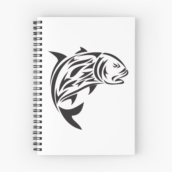Item preview, Giant Trevally Jumping Tribal Art designed and sold by patrimonio.