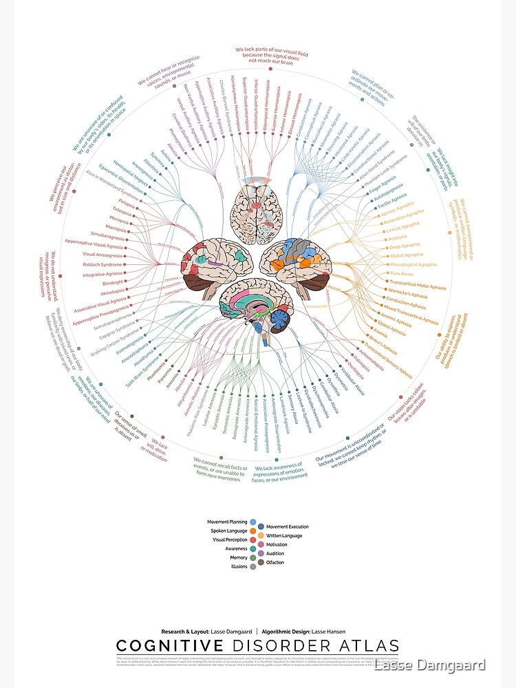 Thumbnail 3 of 3, Photographic Print, Cognitive Disorder Atlas - Summarized (Portrait) designed and sold by LasseDamgaard.