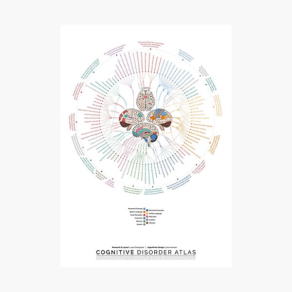 Item preview, Cognitive Disorder Atlas - Summarized (Portrait) designed and sold by Lasse Damgaard.