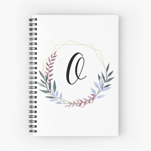 Item preview, Delicate gold frame monogram and colorful laurels letter O designed and sold by JustSeasons.