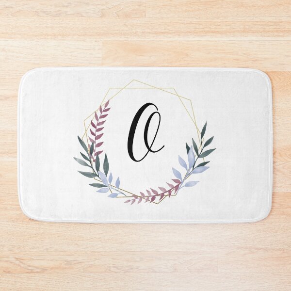 Item preview, Delicate gold frame monogram and colorful laurels letter O designed and sold by JustSeasons.
