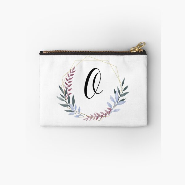 Item preview, Delicate gold frame monogram and colorful laurels letter O designed and sold by JustSeasons.