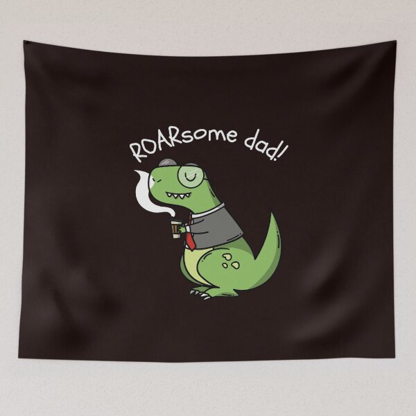 Item preview, ROARsome Dinosaur Dad with coffee. designed and sold by Evartdesign.
