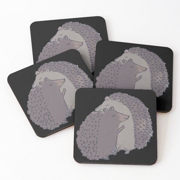 Item preview, Cute grey Hedgehogs hedgehugs Watercolor watercolour hedgehog love designed and sold by WatercolorFun.