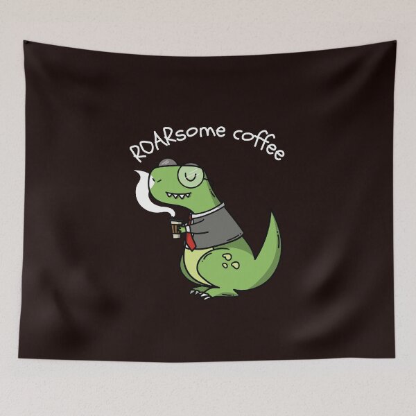 Item preview, ROARsome coffee! Office Dinosaur coffee lover. designed and sold by Evartdesign.